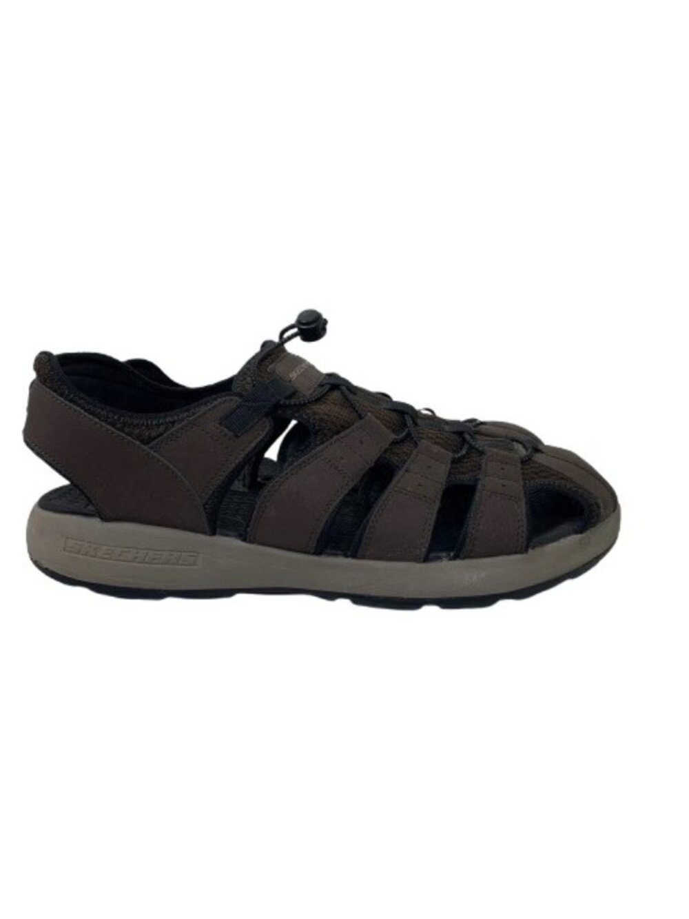 Skechers Mens Melbo Journeyman 2 Brown Leather Hiking Sandals Size 13 Gorpcore